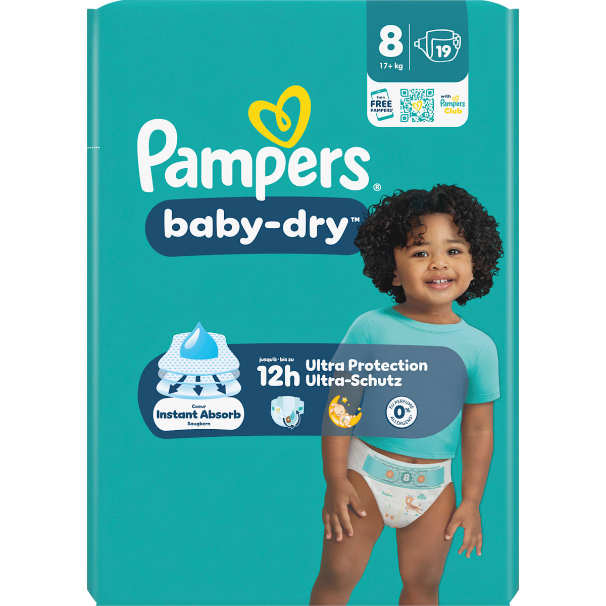 Pampers baby-dry Luiers Maat 8 XL (17+ kg), 19 St