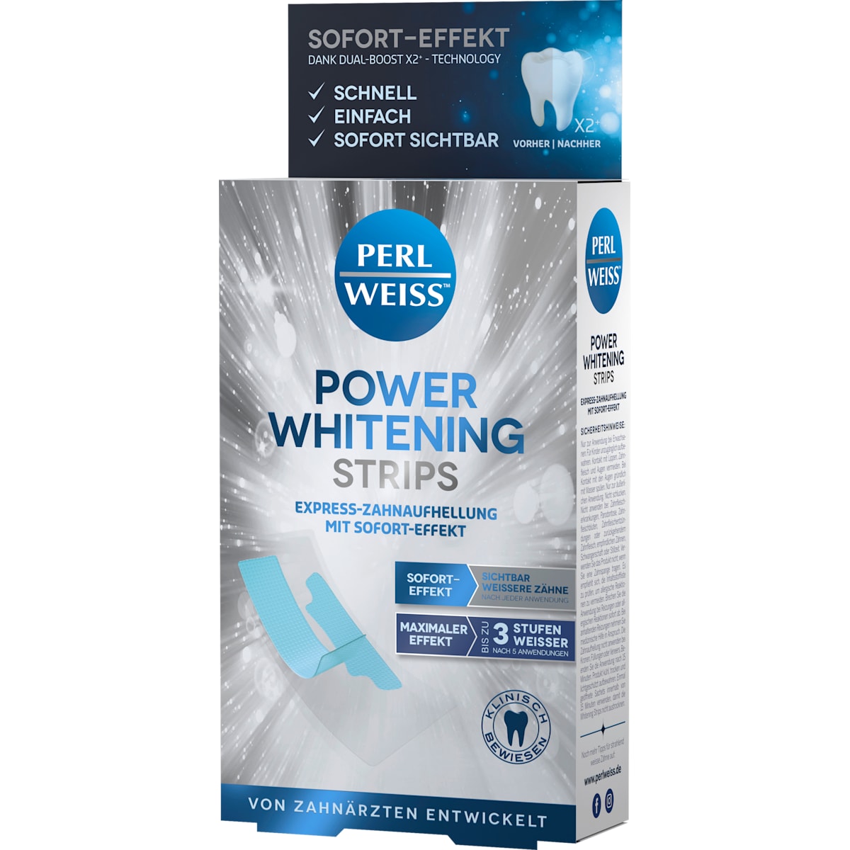 Perlweiss Bleaching Power Whitening Strips, 10 St