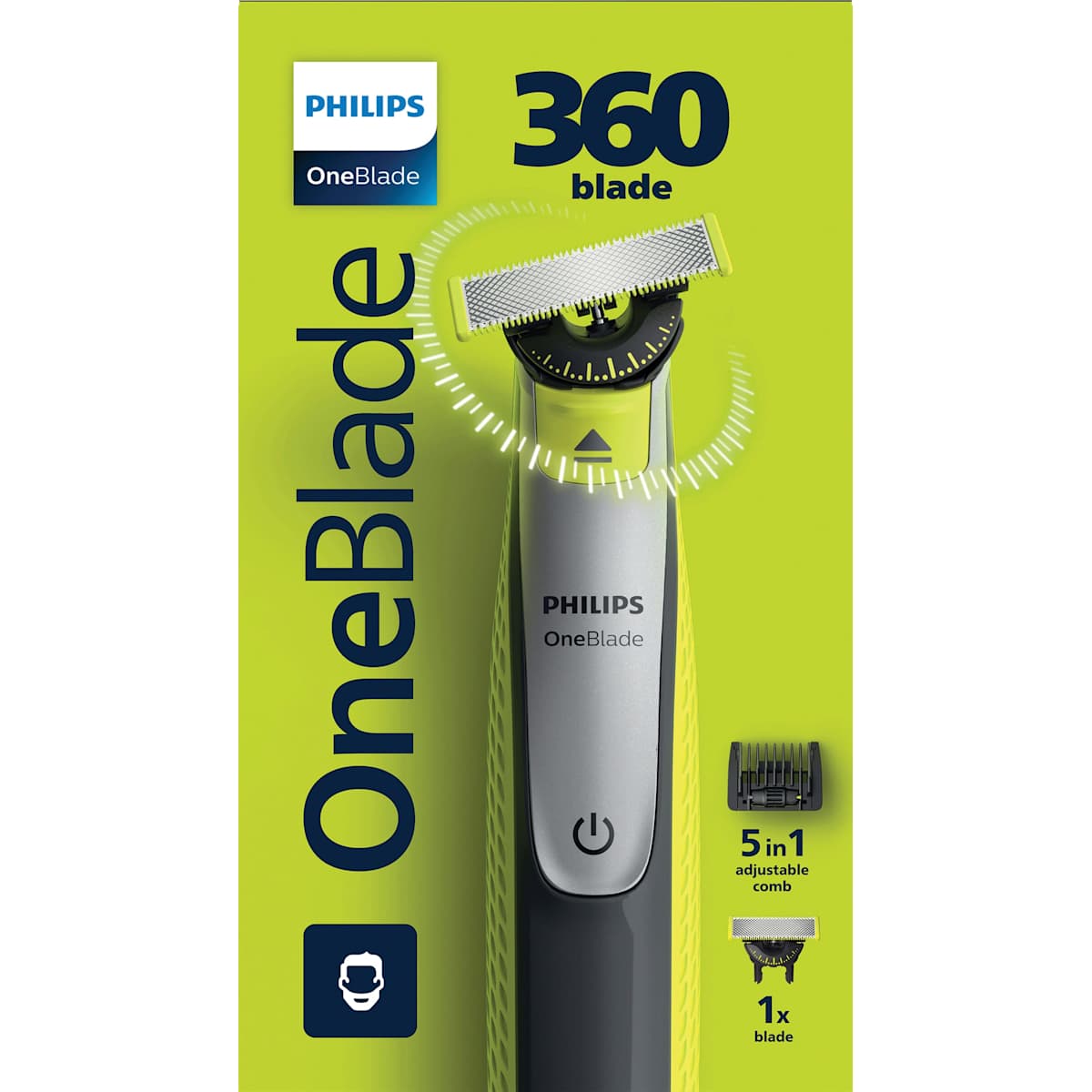 PHILIPS OneBlade Elektrische Scheermes, OneBlade 360 Face QP2734/23, 1 St