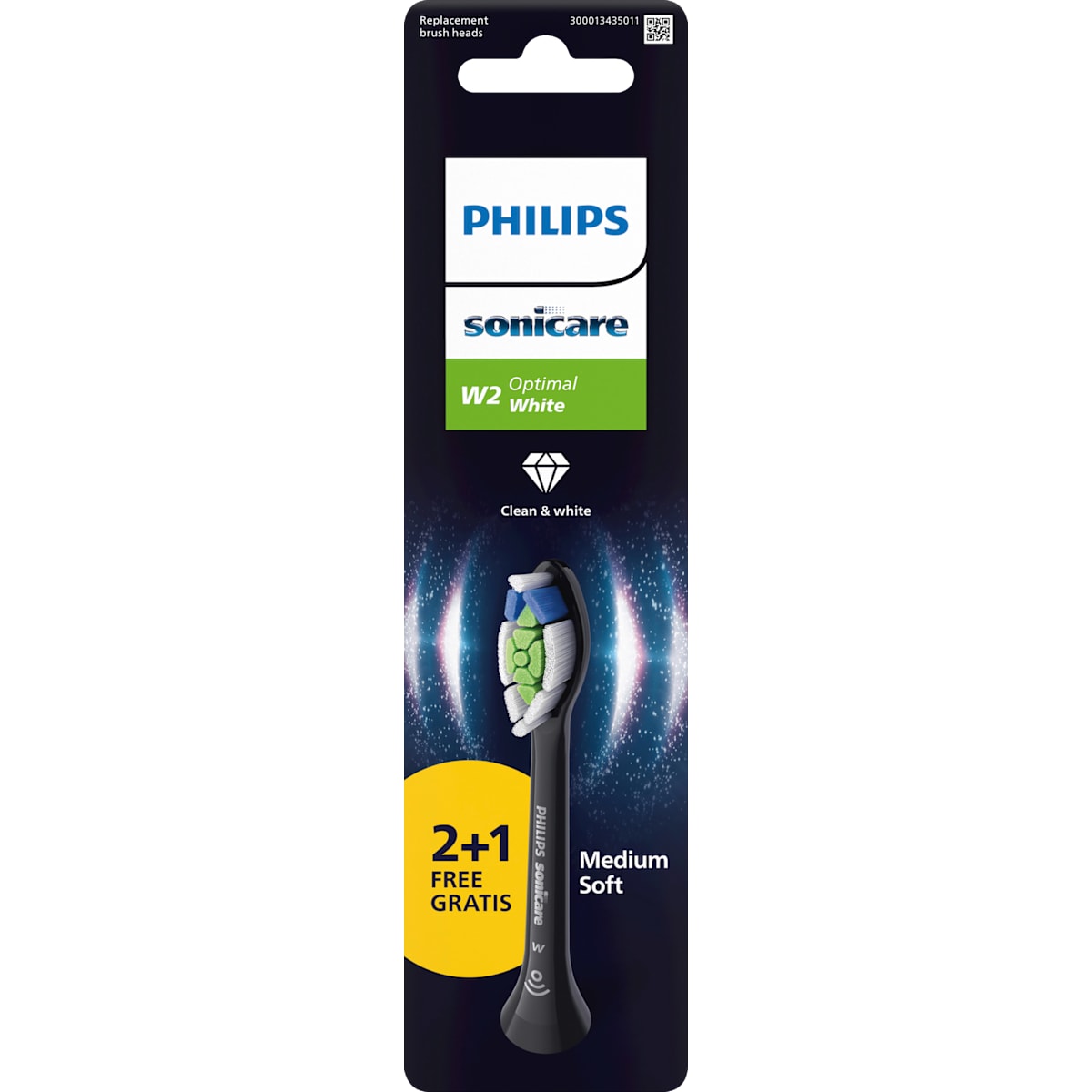 Philips Sonicare Aufsteckbürsten W2 OptimalWhite schwarz, 3 St