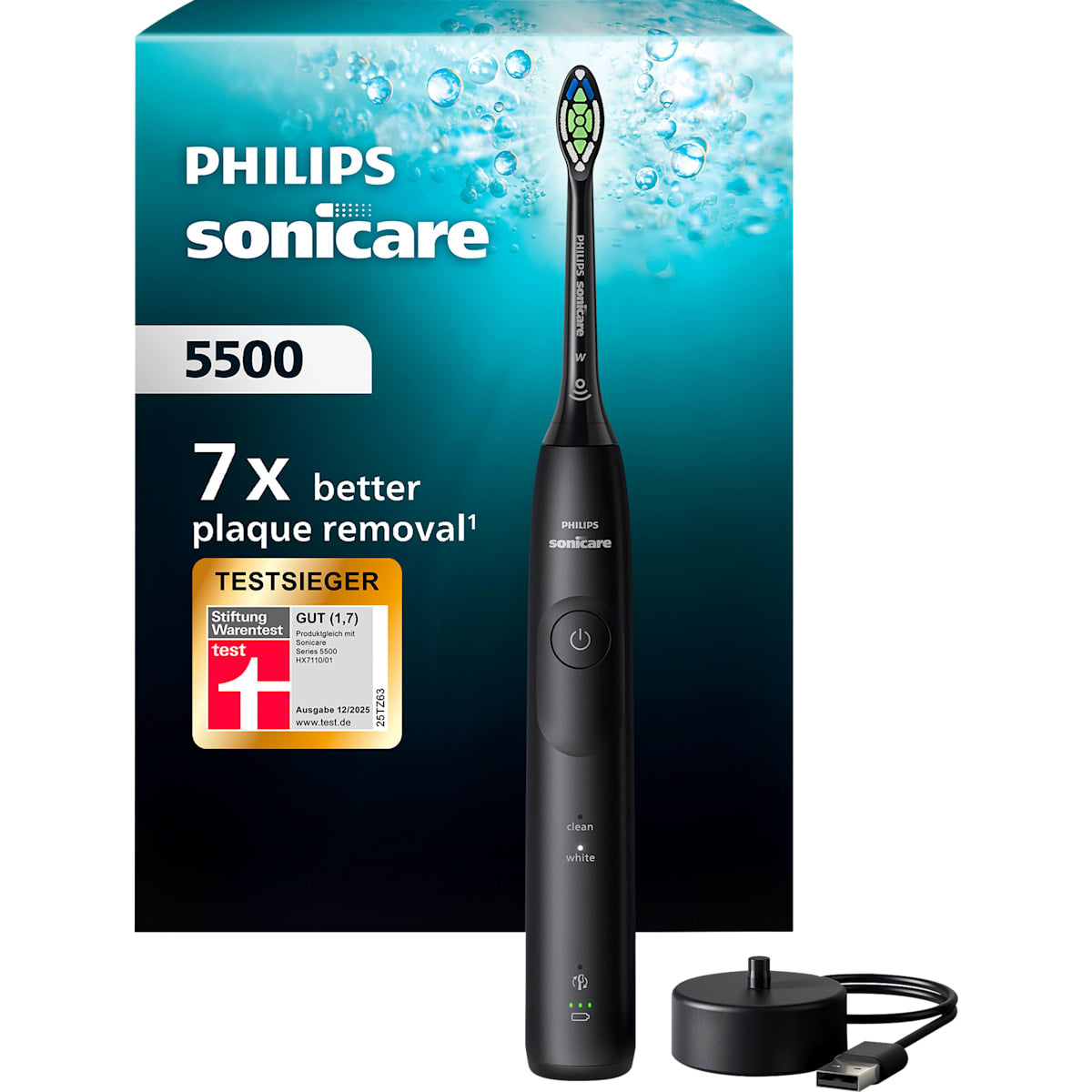 Philips Sonicare Schallzahnbürste 5500 schwarz, 1 St