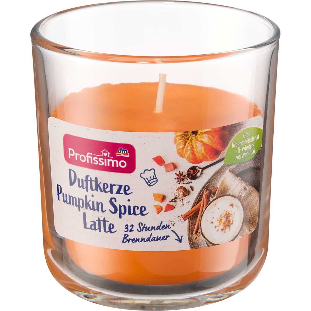 Profissimo Duftkerze im Glas Pumpkin Spice Latte, 1 St