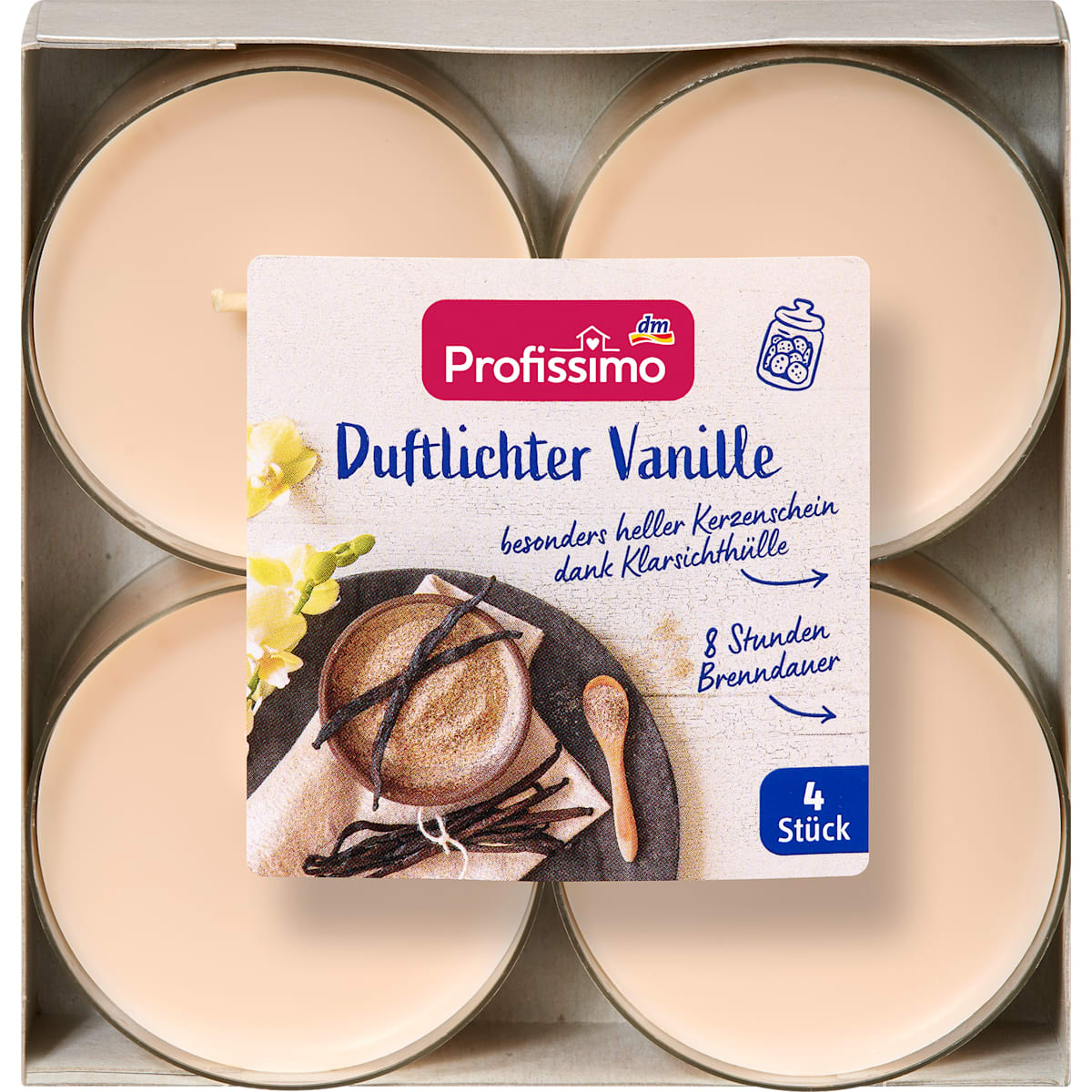 Profissimo Duftlichter Vanille Groot PC, 4 St