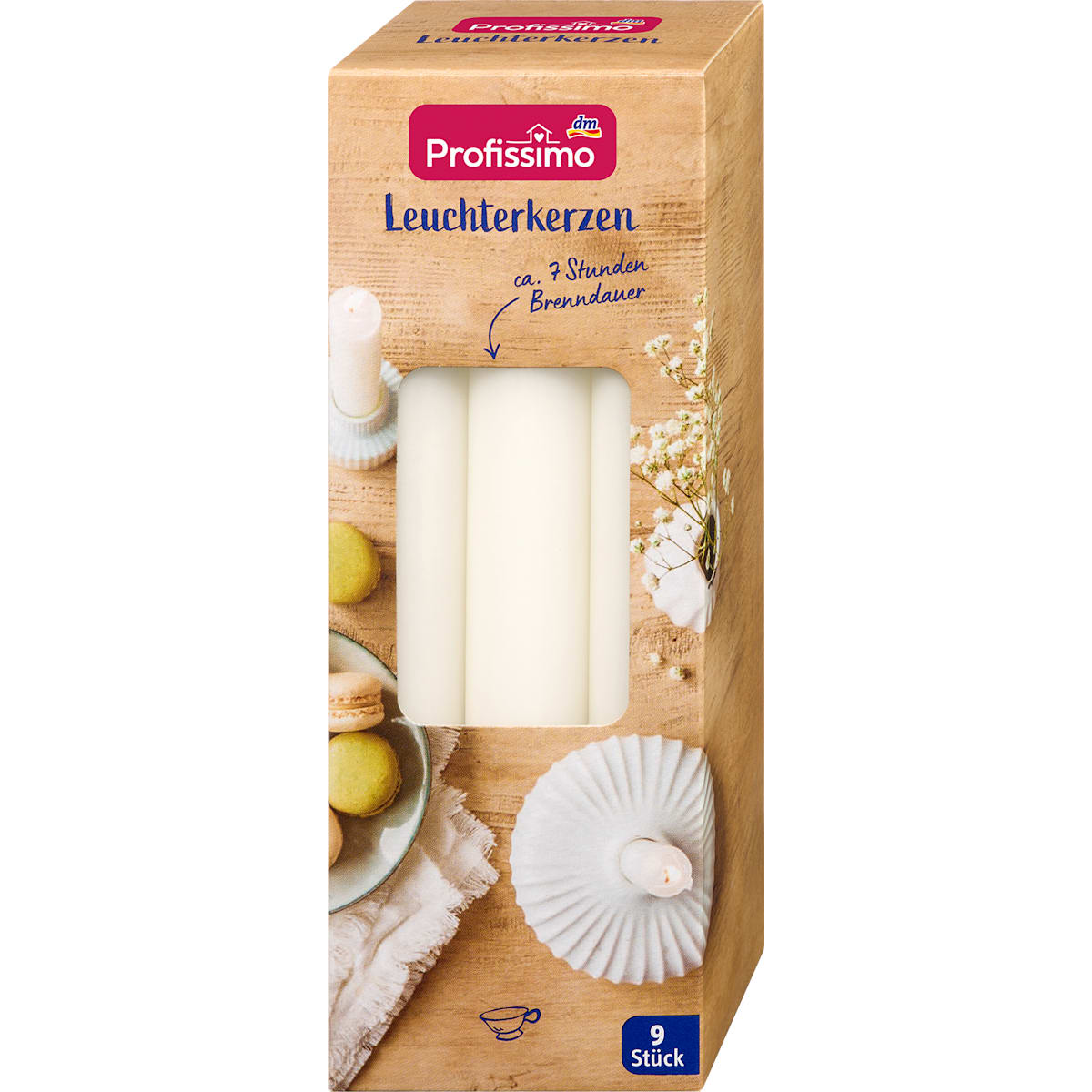 Profissimo Leuchterkerzen Champagner, 9 St