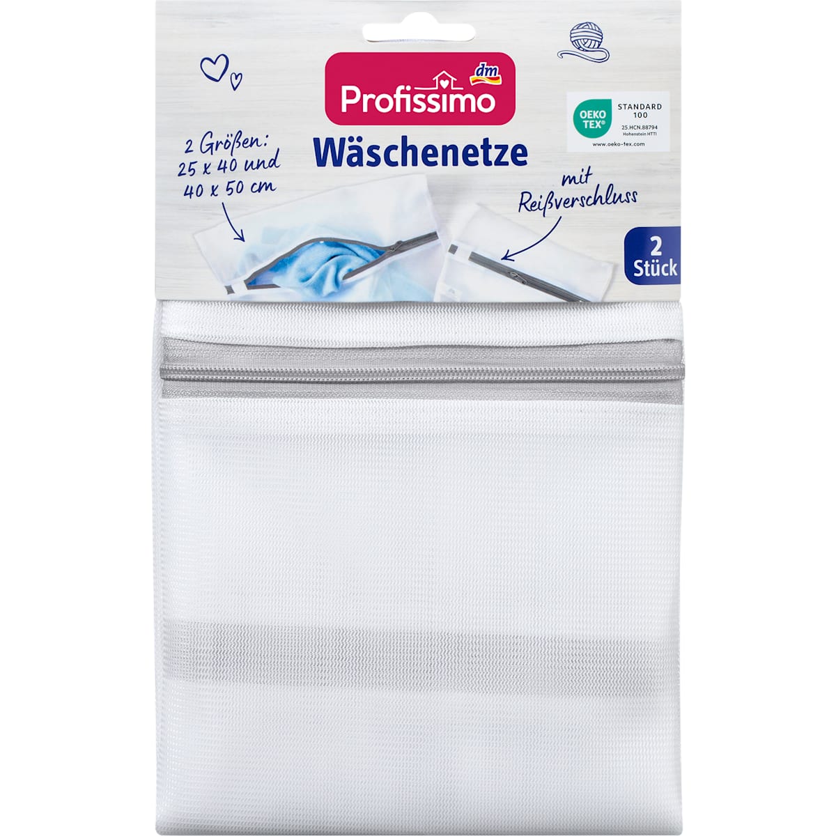 Profissimo Wäschenetze met Reißverschluss, 2 St