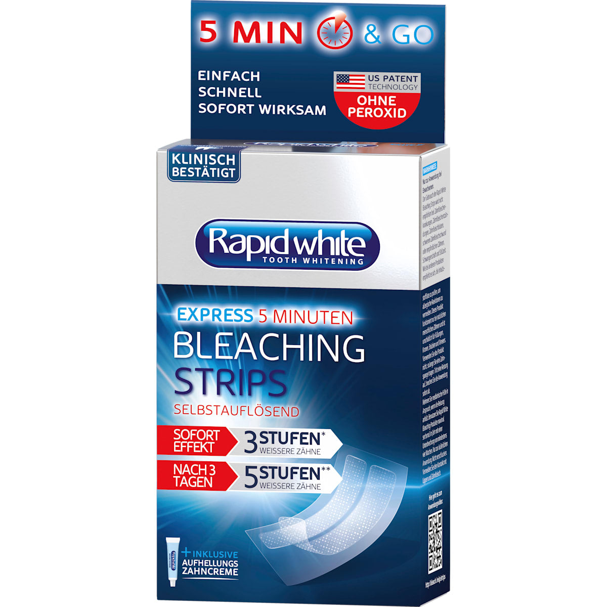 Rapid white Bleaching Strips, 12 St