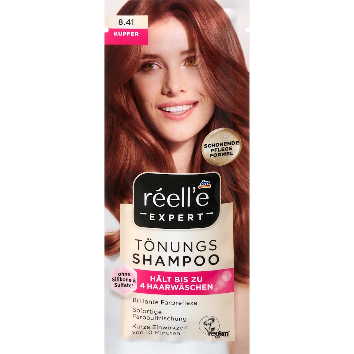 réell‘e EXPERT Tönungsshampoo 8.41 Kupfer, 25 ml