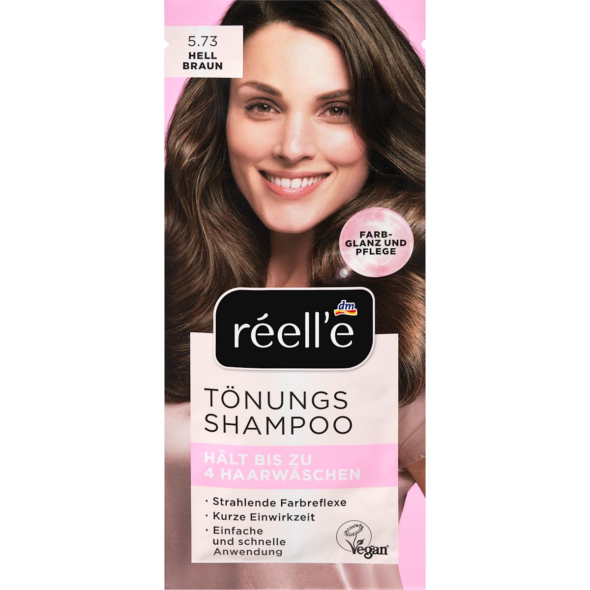 réell‘e Tönungsshampoo 5.73 Hellbraun, 14 ml