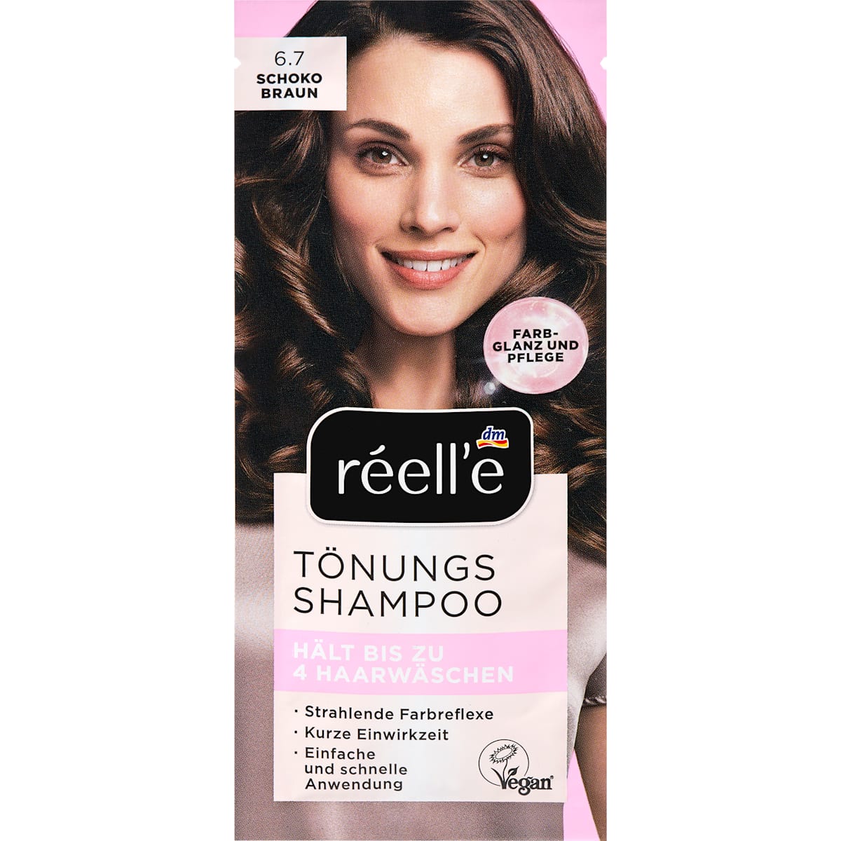 réell‘e Tönungsshampoo 6.7 Schokobraun, 14 ml