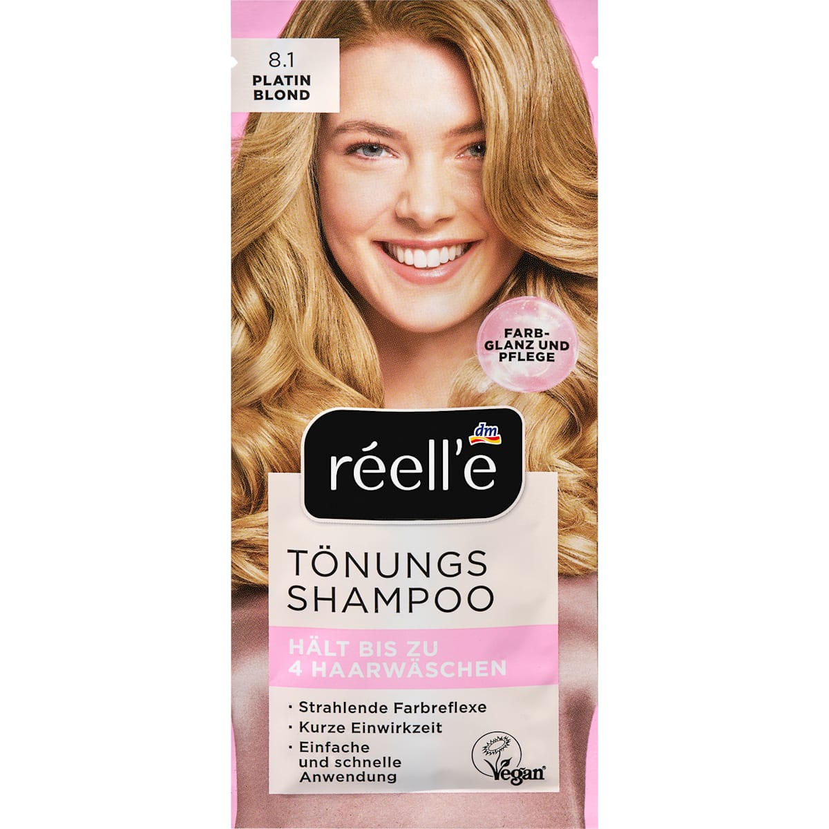 réell‘e Tönungsshampoo 8.1 Platinblond, 14 ml