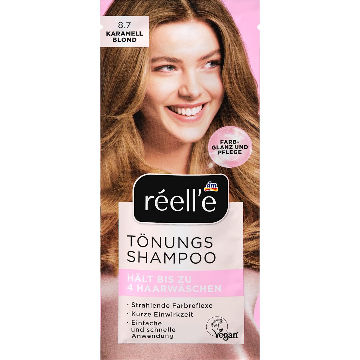 réell‘e Tönungsshampoo 8.7 Karamellblond, 14 ml