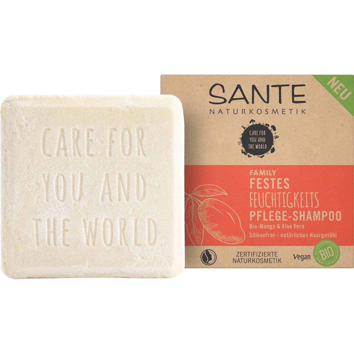 Santé naturally. Vaste Shampoo Hydratatie Bio-Mango & Aloe Vera, 60 g