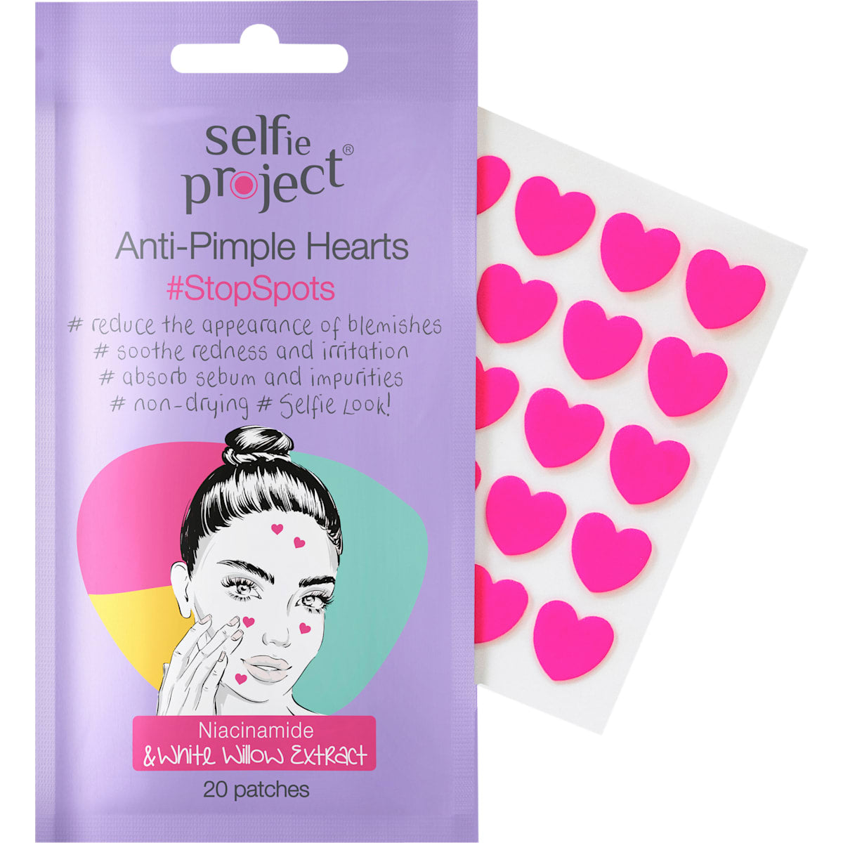 Selfie Project Anti Pickel Patches Herzen, 20 St