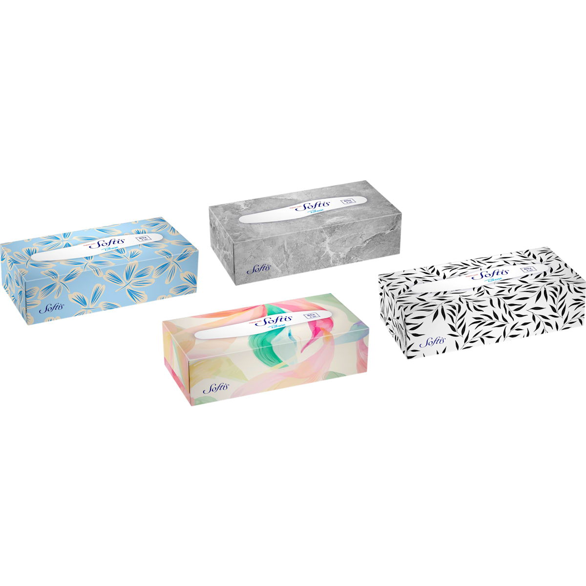 Softis Zakdoekjes Box 4-lagig, 80 St