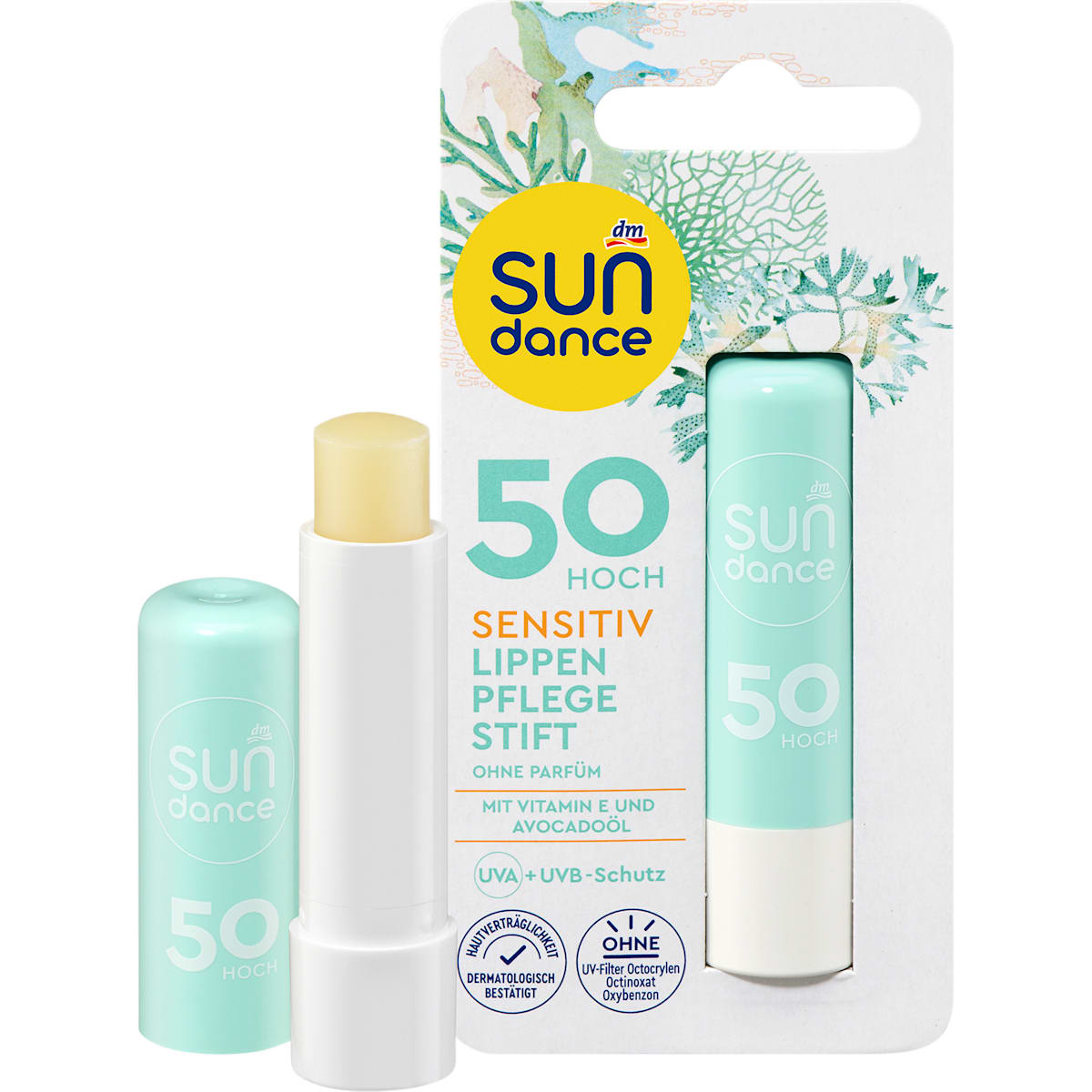 SUNDANCE Lippenpflegestift sensitief, SPF 50, 4,8 g