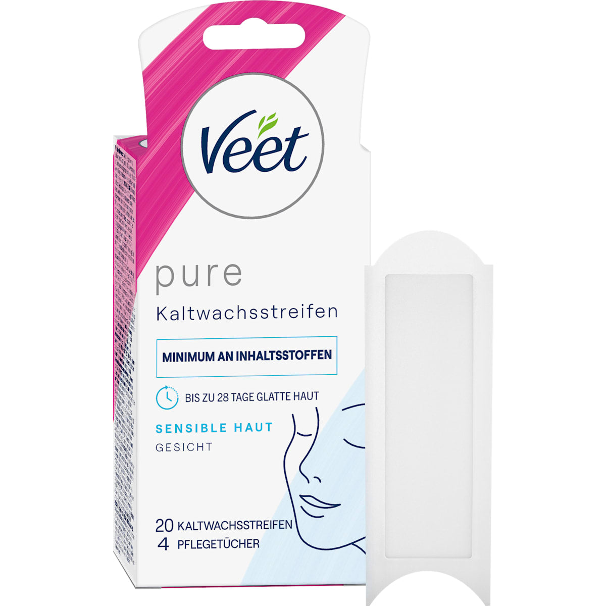 Veet Koudwaxstrips Gezicht sensitive, 20 St