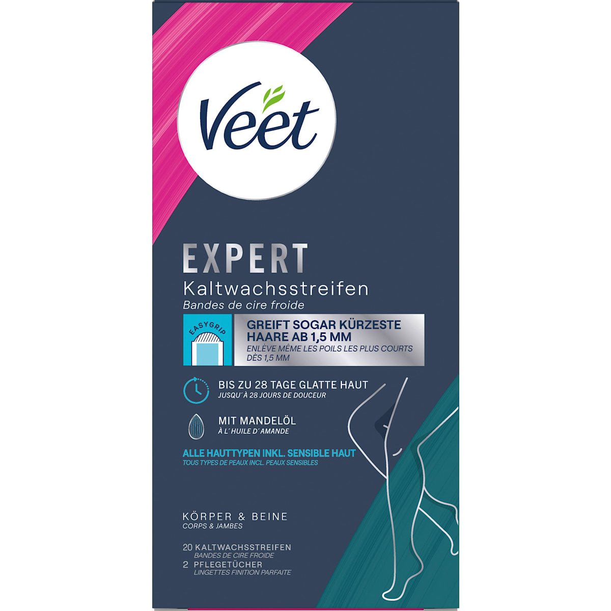 Veet Koudwaxstrips Lichaam & Benen, 20 St