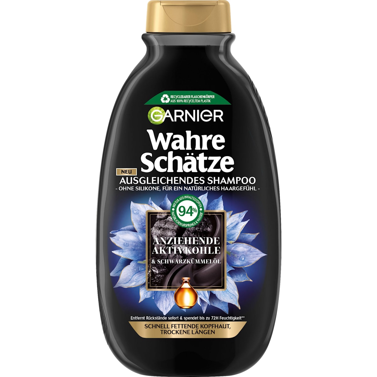 Wahre Schätze Shampoo Actieve kool, vette Hoofdhuid, 300 ml