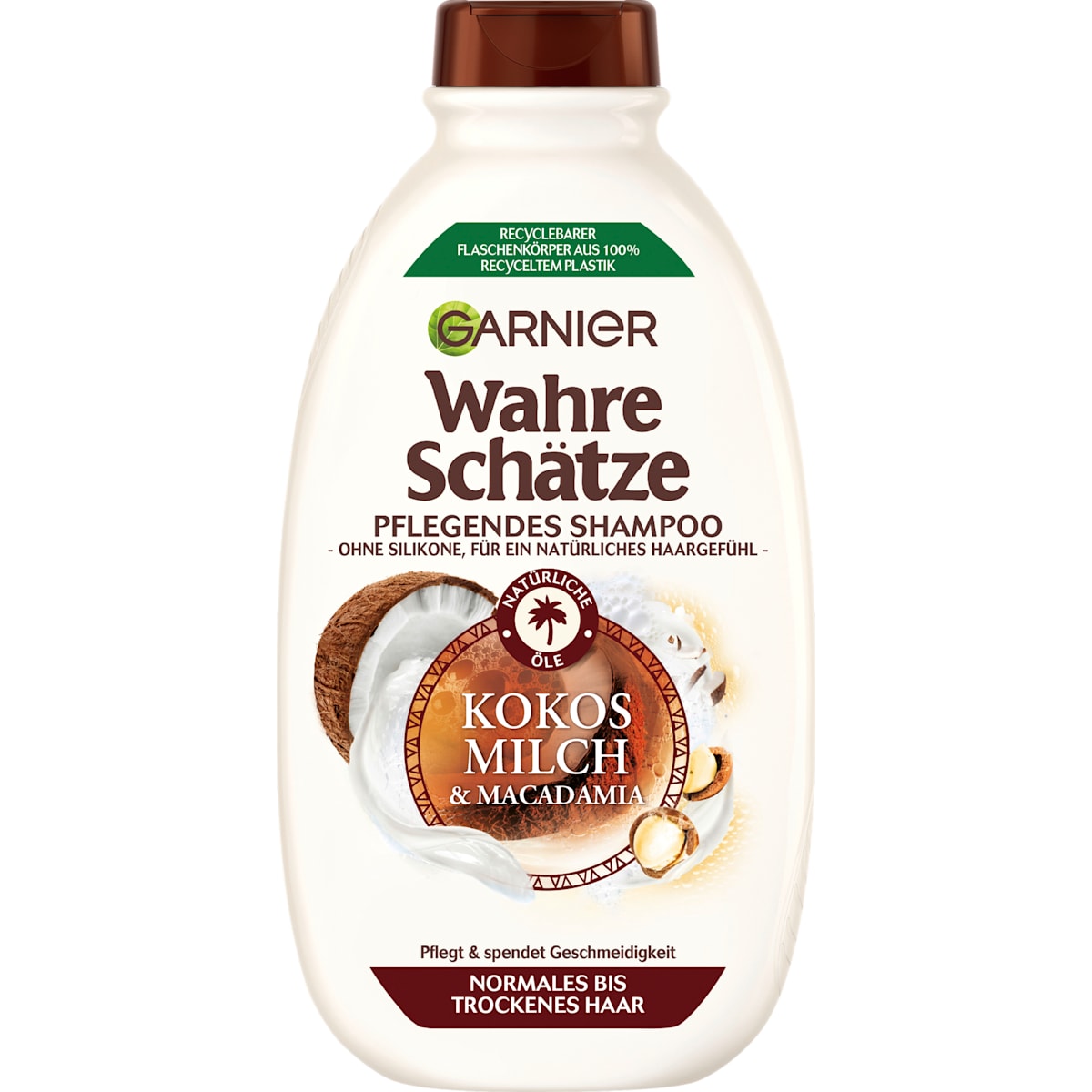 Wahre Schätze Shampoo Kokosmilch & Macadamia, 400 ml