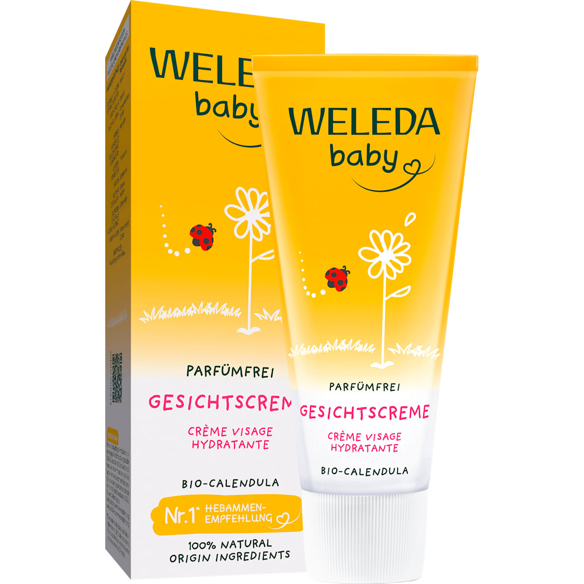 WELEDA baby Baby Gezichtscrème Calendula, parfumvrij, 50 ml
