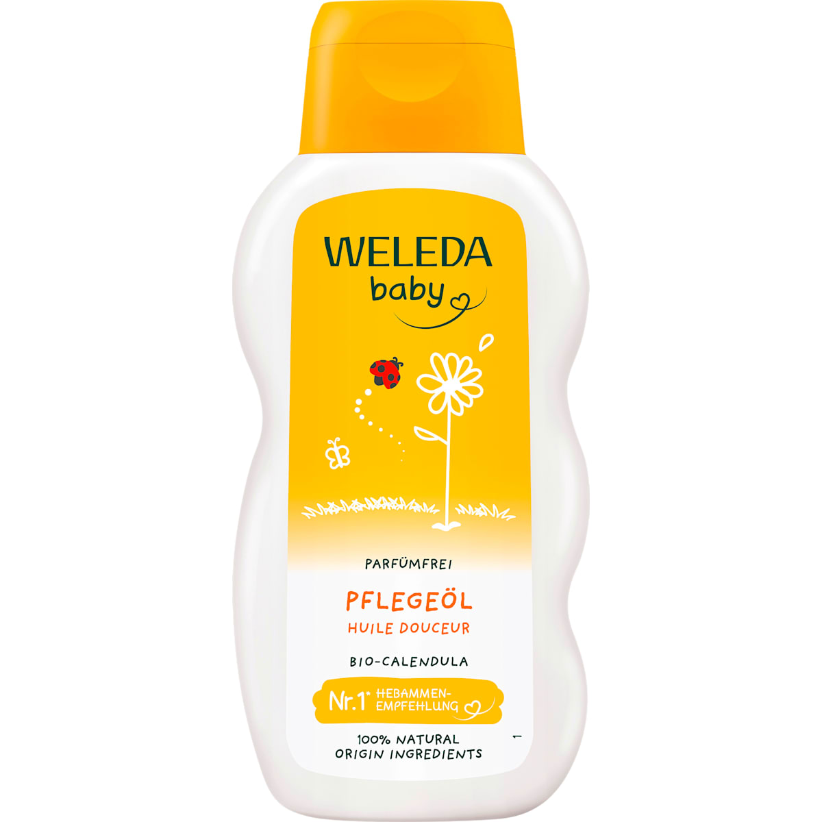 WELEDA baby Babyolie Calendula parfumvrij, 200 ml