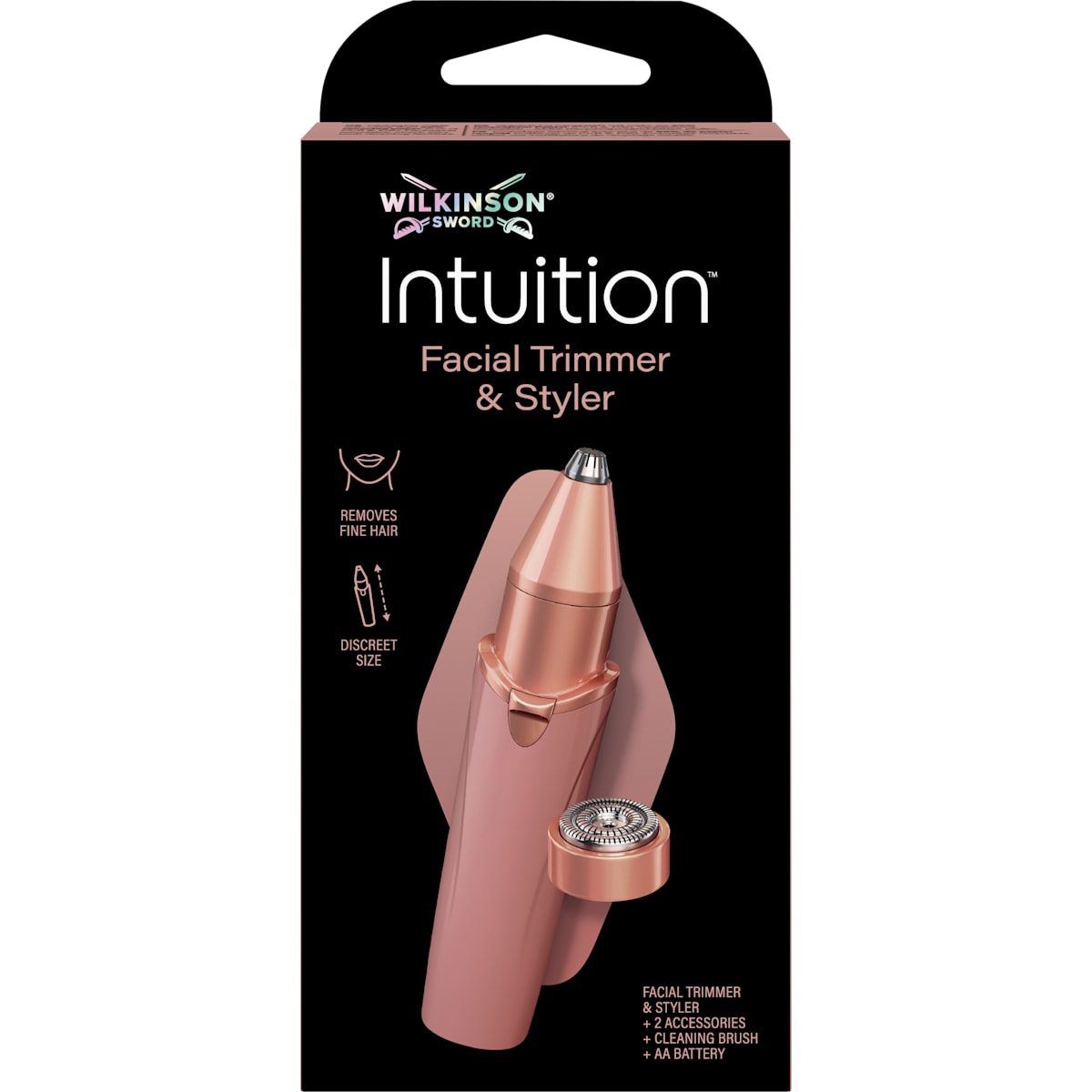 WILKINSON SWORD Gesichtshaarentferner, Intuition 2in1 Facial Trimmer & Styler, 1 St