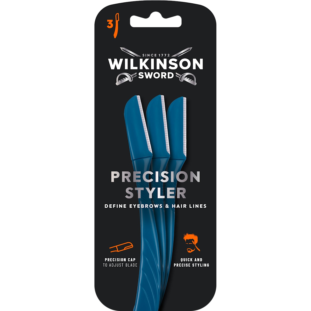 WILKINSON SWORD Gesichtshaarentferner, Präzisionstrimmer, 3 St