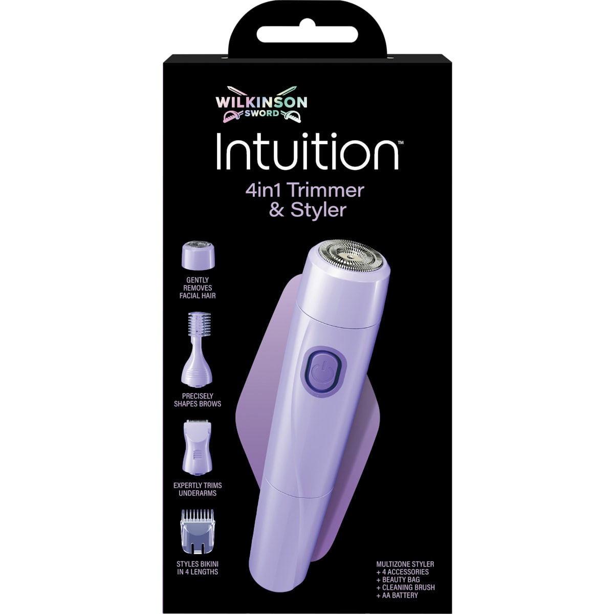 WILKINSON SWORD Haarentferner, Intuition 4in1 Trimmer & Styler, 1 St
