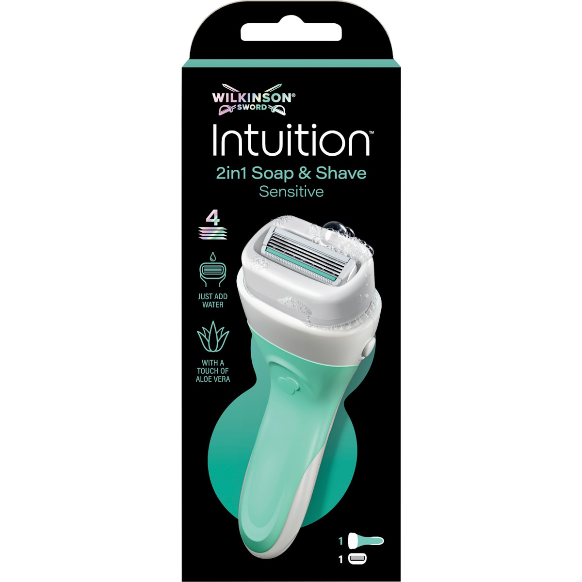 WILKINSON SWORD Scheermes, Intuition 2in1 Soap & Shave Sensitive, 1 St
