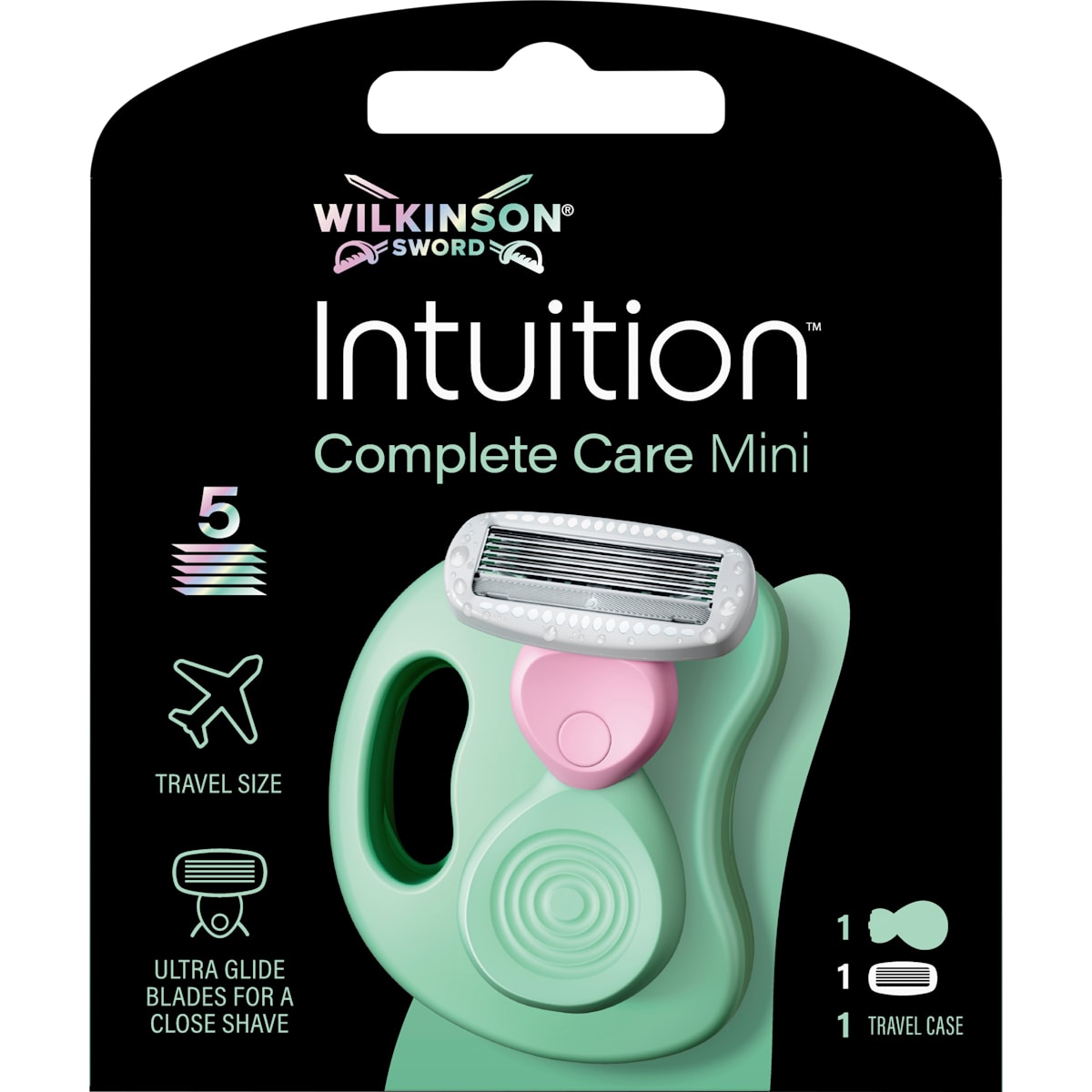 WILKINSON SWORD Scheermes, Intuition Complete Care Mini, Reisformaat, 1 St