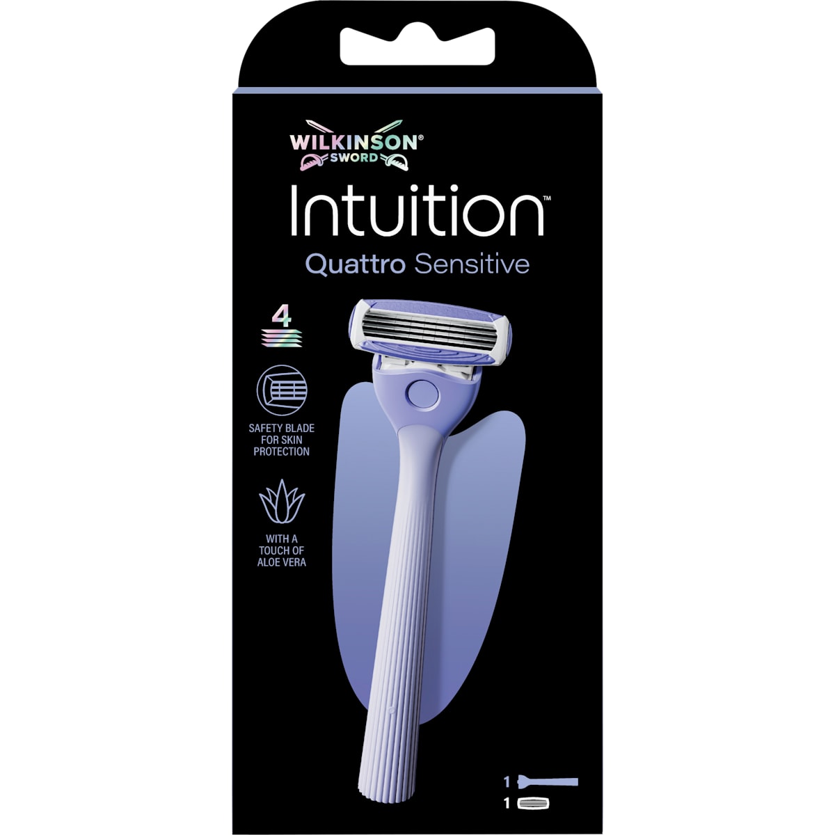 WILKINSON SWORD Scheermes, Intuition Quattro Sensitive, 1 St