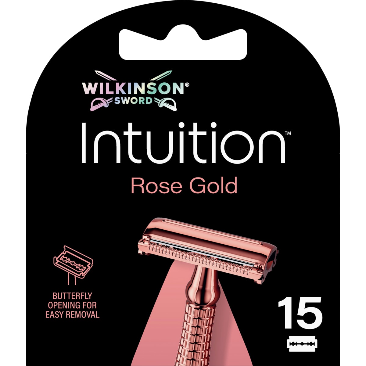 WILKINSON SWORD Scheermesjes voor Safetyrazor, Intuition Rose Gold, 15 St