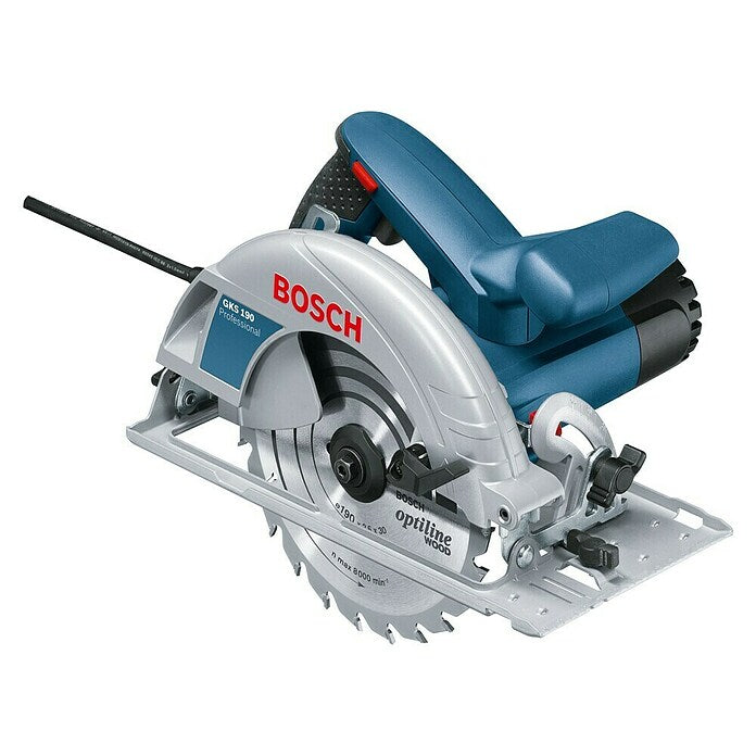 Bosch Professional Handcirkelzaag GKS 190 (1.400 W, Diameter zaagblad: 190 mm, Zaagdiepte bij 90°: 70 mm)