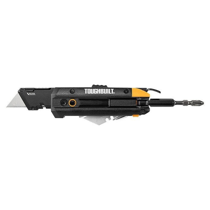 ToughBuilt Zakmes (Lengte: 31,8 mm, Aluminium, Zwart en Geel)