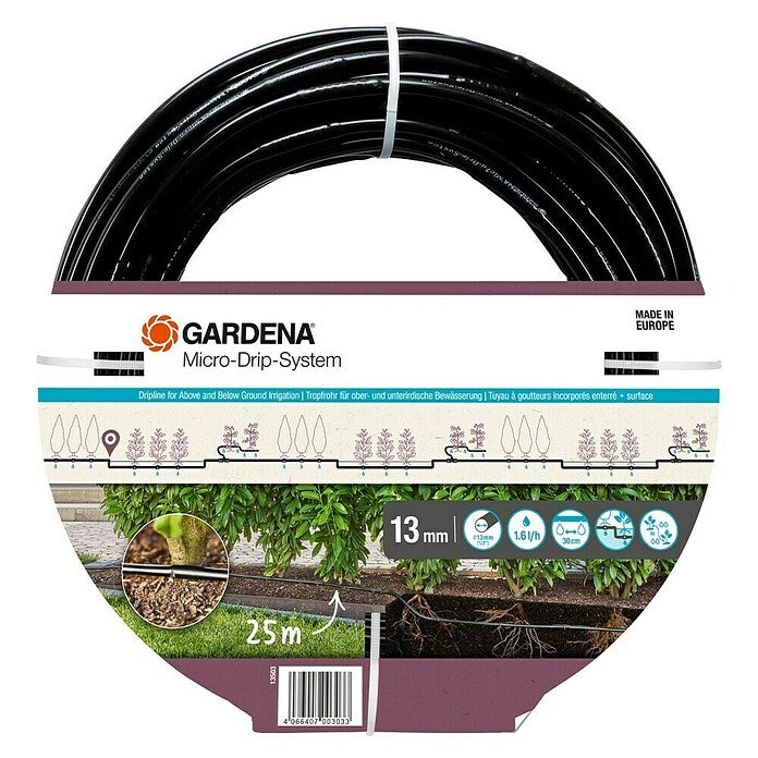 Gardena Micro-Drip Druppelbuis (Slanglengte: 25 m, 1,6 l/u)