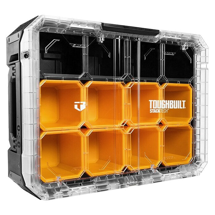 ToughBuilt StackTech Ladekastje voor kleine onderdelen TB-B1-O-30-BEA (l x b x h: 40 x 53 x 18 cm, Kunststof, Aantal vakken: 8 st.)
