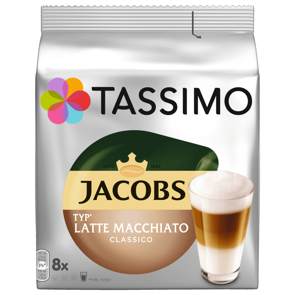 Tassimo Koffiecups Jacobs Latte Macchiato Classico 264g, 8 Capsules