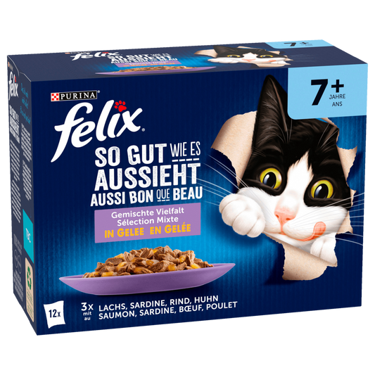 Purina Felix So gut wie es aussieht Gemengde Assortiment in Gelei Senior 12x85g