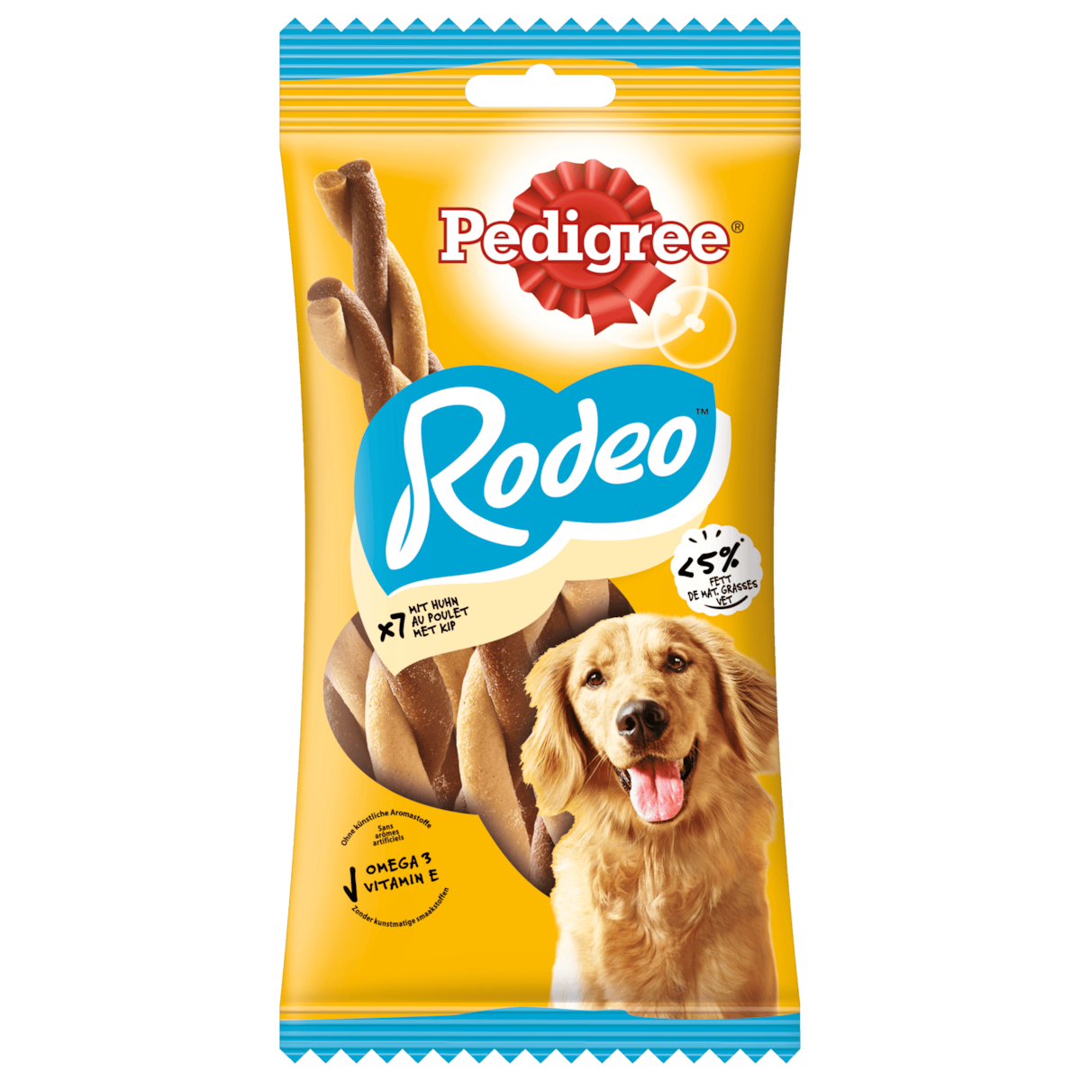 Pedigree Rodeo Beutel met Kip 7 Stuks