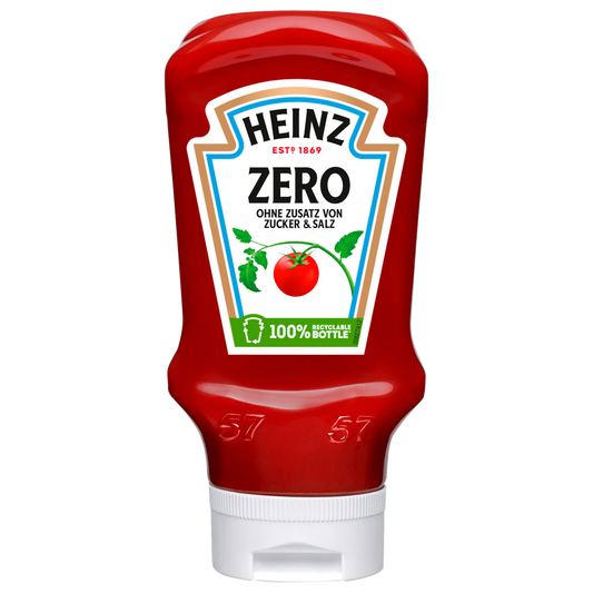 Heinz Tomaten Ketchup Zero zonder Zusatz von Zucker en Zout 400ml