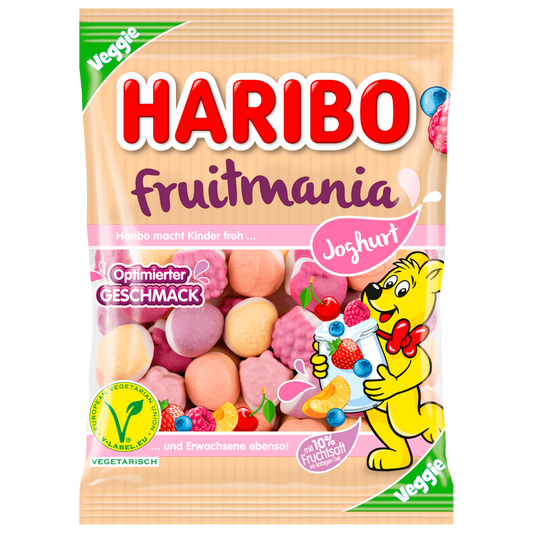 Haribo Fruchtgummi Fruitmania Joghurt Vegetarisch 160g