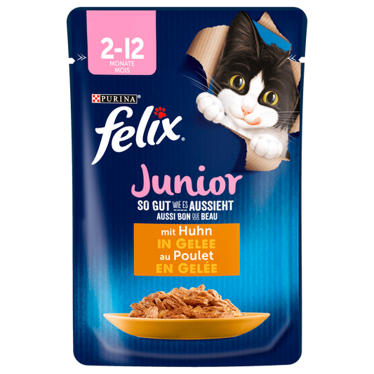 Felix Junior met Kip in Gelei 85g