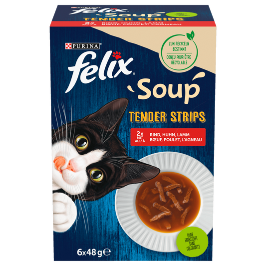 Purina Felix Soup Tender Strips 6x48g