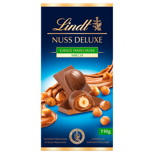 Lindt Noot Deluxe Reep Hele Hazelnoot 110g