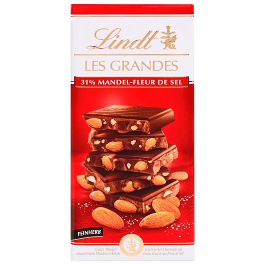 Lindt Les Grandes Amandel-Zout halfbitter 150g
