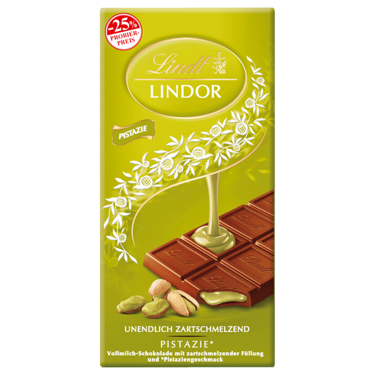 Lindt Lindor Pistache Reep 100g
