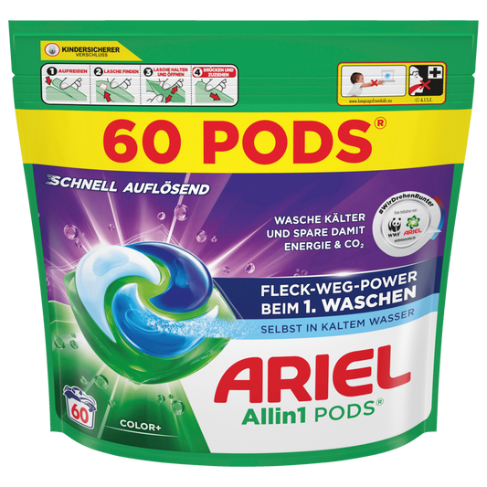 Ariel All-in-1 Kleurwasmiddel Vloeibaar Pods 1254g 60WL