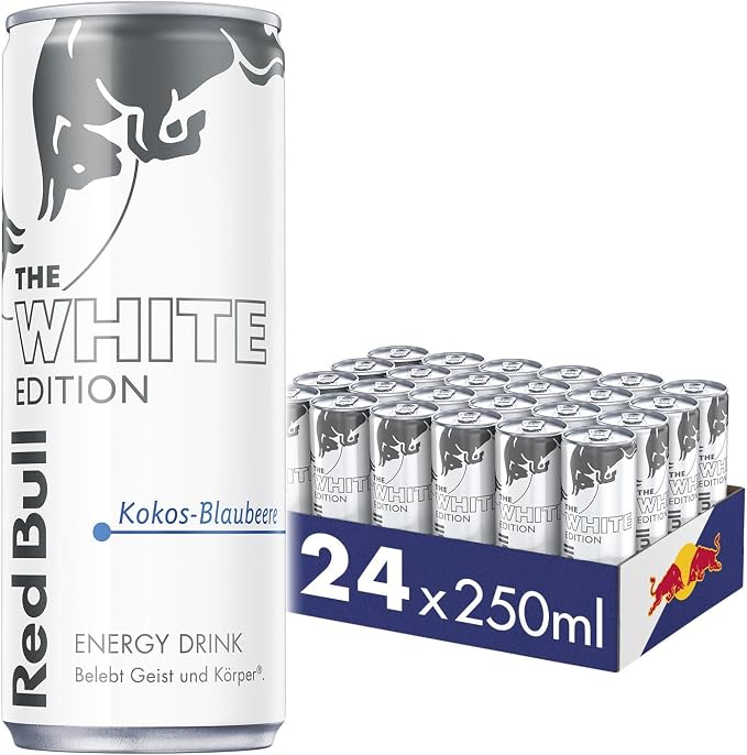 Red Bull Energy Drink White Edition Kokos-Bosbes Tray 24x0,25l