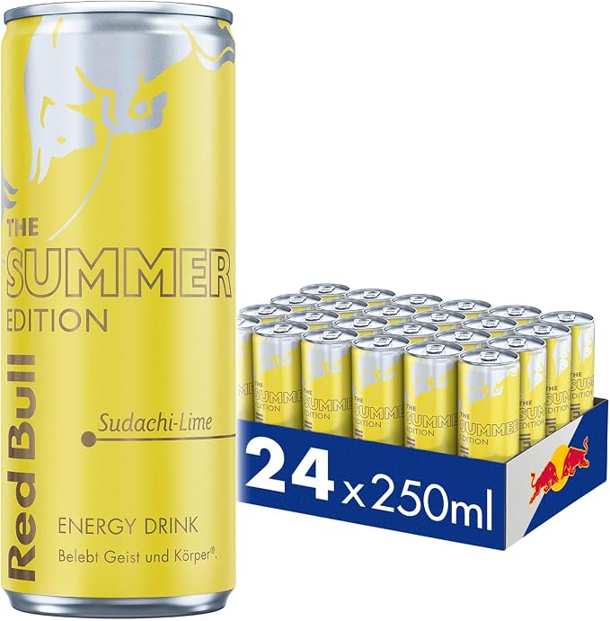 Red Bull Energy Drink Summer Edition Sudachi & Limoen Tray 24x0,25l