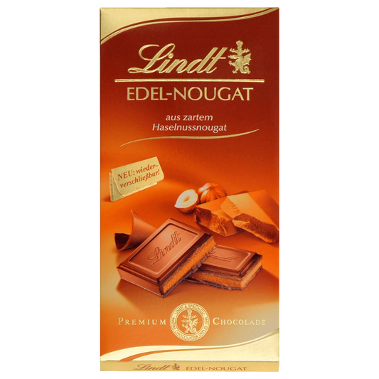 Lindt Edel Nougat Chocolade Reep 100g